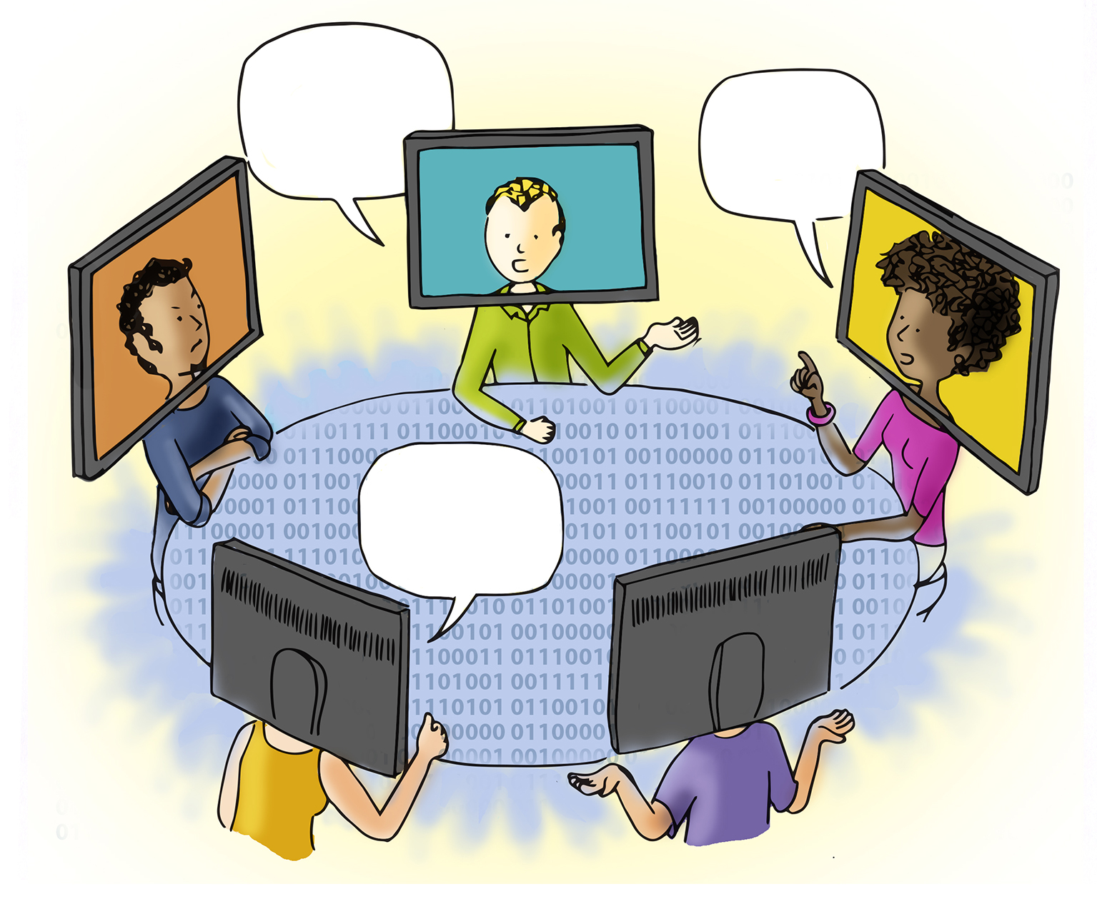 Há conversação em sua aula online?