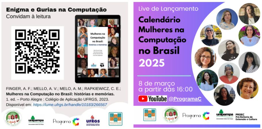 Divulgação do livro "Mulheres na Computação no Brasil" e do "Calendário Mulheres na Computação no Brasil 2025".