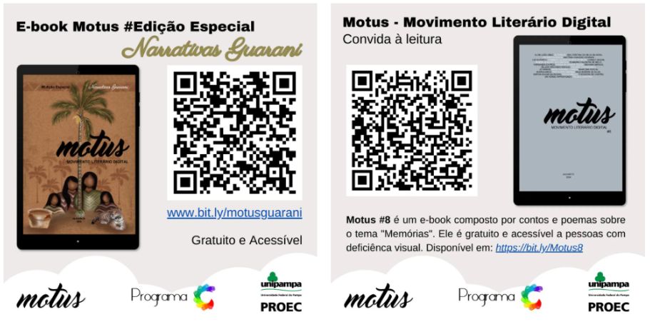 Divulgação das edições especiais da Motus.