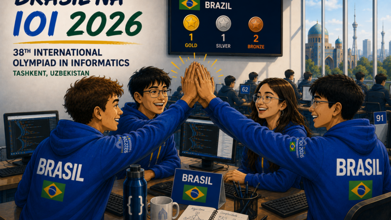 Brasil conquista quatro medalhas na IOI 2026 e celebra quarta medalha de ouro da história