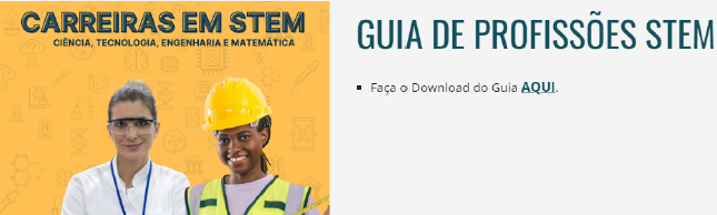 Interface do guia de profissões em STEM produzido e disponibilizado
no site do projeto