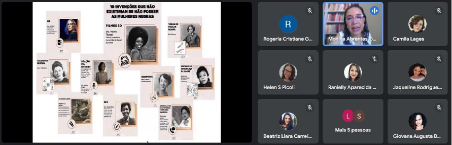 Foto de tela durante um dos encontros de lideranças